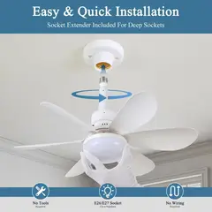 GENERICO - Lampara Bombillo Funcionamiento Ventilador 3 Luz Regulables