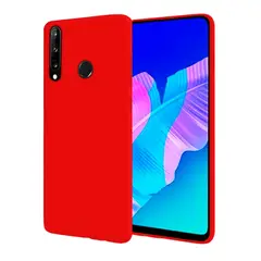 GENERICO - Funda Estuche Silicone Case Compatible Huawei Y7P Rojo