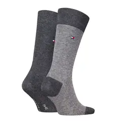 TOMMY HILFIGER - Pack gris de 2 medias con logo