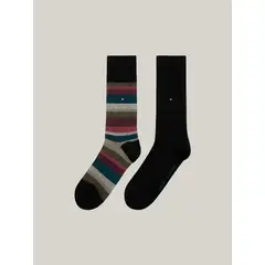 TOMMY HILFIGER - Pack negro de 2 medias con logo
