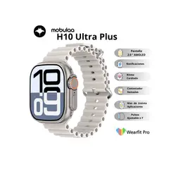 MOBULA - Reloj Inteligente H10 Ultra Plus Pantalla AMOLED - Gris