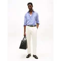 TOMMY HILFIGER - Camisa azul TH Flex de rayas