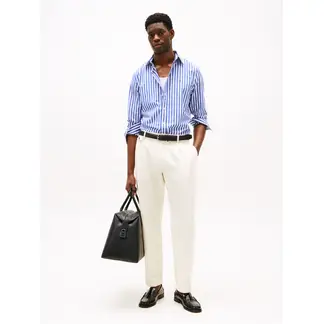 TOMMY HILFIGER - Camisa azul TH Flex de rayas