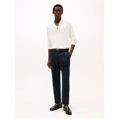 TOMMY HILFIGER - Saco blanco texturizado con cremallera