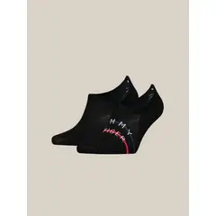 TOMMY HILFIGER - Pack negro de 2 medias invisibles con logo
