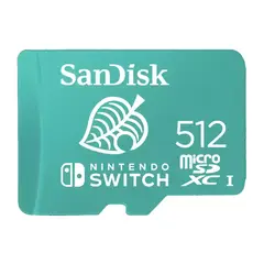 SANDISK - Tarjeta Micro SDXC 512GB Nintendo Switch 100MBs
