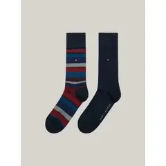 TOMMY HILFIGER - Pack azul de 2 medias con logo