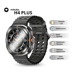 MOBULA - Reloj Inteligente Mobulaa MS Ultra 1 Diseño Deportivo Negro