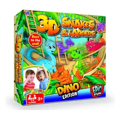 GENERICO - Juegos De Mesa - Escaleras Y Serpientes Dino 3D