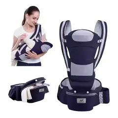 GENERICO - Cargador Porta bebe Ergonómico Con Asiento Y Bolsillo