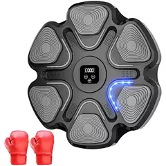 GENERICO - MAQUINA DE BOXEO 6 PUNTOS CON GUANTES Y BLUETOOTH RGB