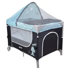 PRIORI - Cuna Corral Colecho Con Cambiador Madison Azul