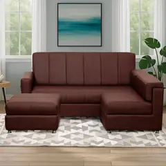 GENERICO - Juego de Sala Arrecife Sintético Café 5 Puestos Amaika