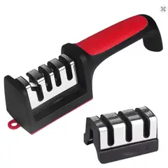 GENERICO - Afilador de Cuchillos Manual 3 en 1