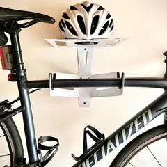 GENERICO - SOPORTE PARA BICICLETA PARED HORIZONTAL MODELO BULL EVOLUTION BLANCO