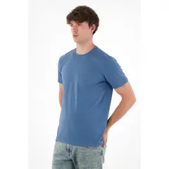 TENNIS - Camiseta con raqueta estampada azul para hombre