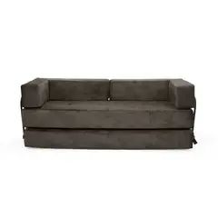 VENECIA - Sofa Cama 3 En 1 Nablus 196x73x68 Brazos Moviles Taupe