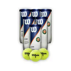 WILSON - Combo 6 Tarros Pelotas de Tenis Roland Garros X3P