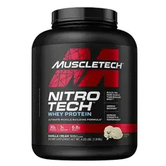 MUSCLETECH - Proteína Nitro-Tech Whey Protein de 4 libras de Vainilla