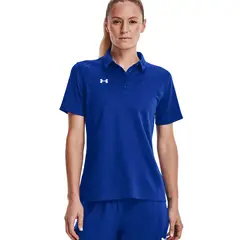 UNDER ARMOUR - CAMISETA POLO TEAM TECH POLO RUNNING DAMA ROJO