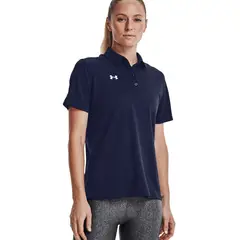 UNDER ARMOUR - CAMISETA POLO TEAM TECH POLO RUNNING DAMA AZUL
