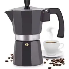 GENERICO - Cafetera Manual Metálica 6 Tazas Tipo Expreso