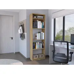 RTA DESIGN - Complemento de Biblioteca Home Macadamia y Blanco Duqueza para Adicionar un Compartimiento a tus Espacios