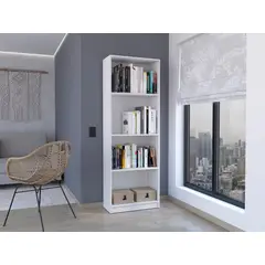 RTA DESIGN - Biblioteca Home Blanco Duqueza con Cuatro Entrepaños
