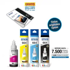 EPSON - Pack de tintas originales 664 + Papel fotográfico