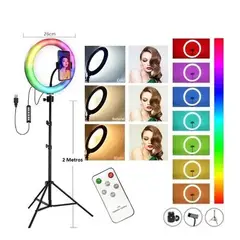 GENERICO - Aro de Luz RGB 26 cm con Tripode