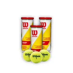 WILSON - Combo 3 Tarros Pelotas de Tenis Championship Extra Duty X3P