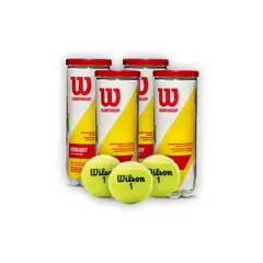 WILSON - Combo 4 Tarros Pelotas de Tenis Championship Extra Duty X3P