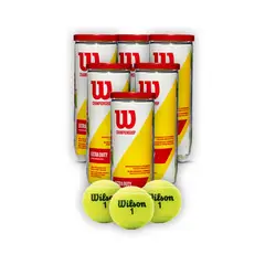 WILSON - Combo 6 Tarros Pelotas de Tenis Championship Extra Duty X3P