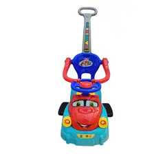 PRAKTIPLAS - Carro Montable Para Niños Con Guia Musical Luces Capota