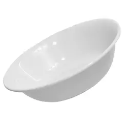 GENERICO - Plato Para Sopa En Melamina Redondo 20cm x6cm x6 Unidades Color Blanco