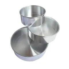 GENERICO - Molde para tortas x 3 en aluminio de alta calidad