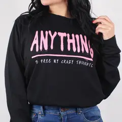 LEC LEE - Buzo estampado para mujer - Negro