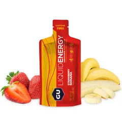 GU - Gel líquido caja x 12 unidades Fresa Banano sin cafeína