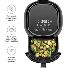 CHEFMAN - Freidora de aire TurboFry Touch 8 Quart digital y saludable