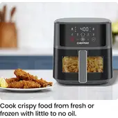 CHEFMAN - Freidora de Aire 6QT Hi-Fry Ventana 4 Presets