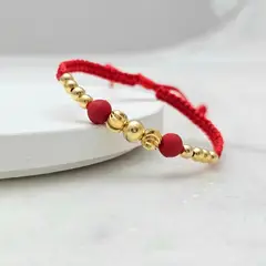 DIBESENSI JOYERIA - PULSERA BALIN LISO E ITALIANO 6MM Y 4MM EN ORO LAMINADO 18K