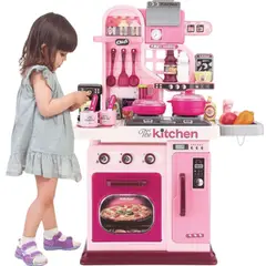 GENERICO - Juego De Cocina Little Chef Para Niñas Rosa Nuevo