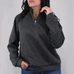 LEC LEE - Saco cuello alto para mujer - Gris Oscuro