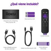 ROKU - EXPRESS 4K + CONTROL DE VOZ + NETFLIX PRIME DISNEY STREAMING