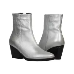 GENERICO - Botines Vice en Cuero Plata