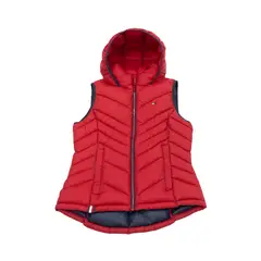 TOMMY HILFIGER - Chaleco amarillo Acolchado con capota