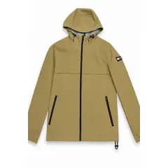 TOMMY HILFIGER - Chaqueta beige manga larga con cierre de cremallera