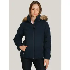 TOMMY HILFIGER - Chaqueta azul acolchada con capota