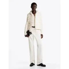 TOMMY HILFIGER - Chaqueta Blanca De plumón Con Mangas a Contraste