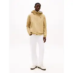TOMMY HILFIGER - Cortavientos beige de corte amplio con cremallera Tommy Jeans